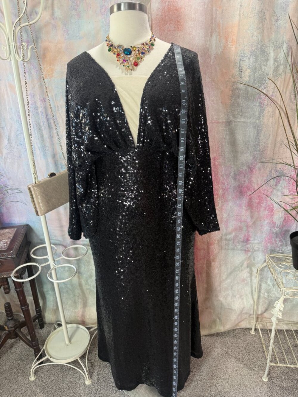New 📌Babeyond Minimalist Design Shimmering Sequins 1920s Style Formal Dress - Picture 9 of 16